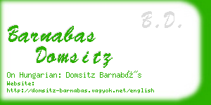 barnabas domsitz business card